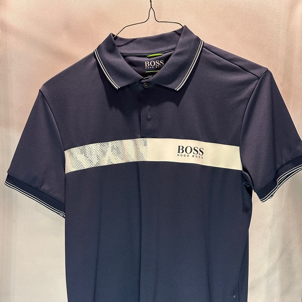 Hugo Boss Navy Blue Golf Polo size Small by
